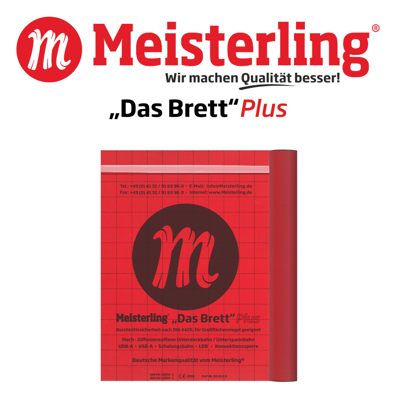 Meisterling® Das Brett Plus mit Logo und Schrift 800x800