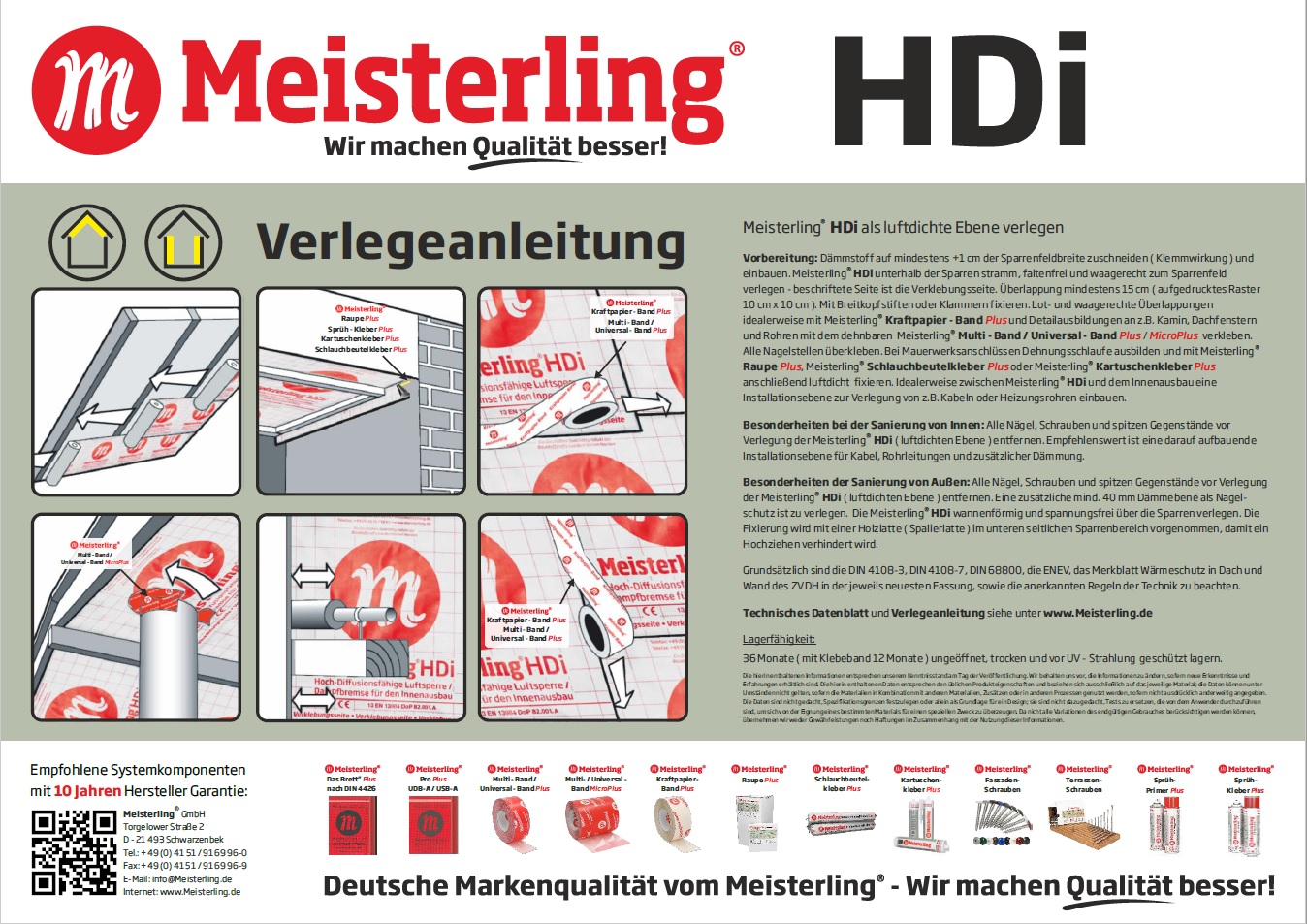 Meisterling® HDi Verlegeanleitung