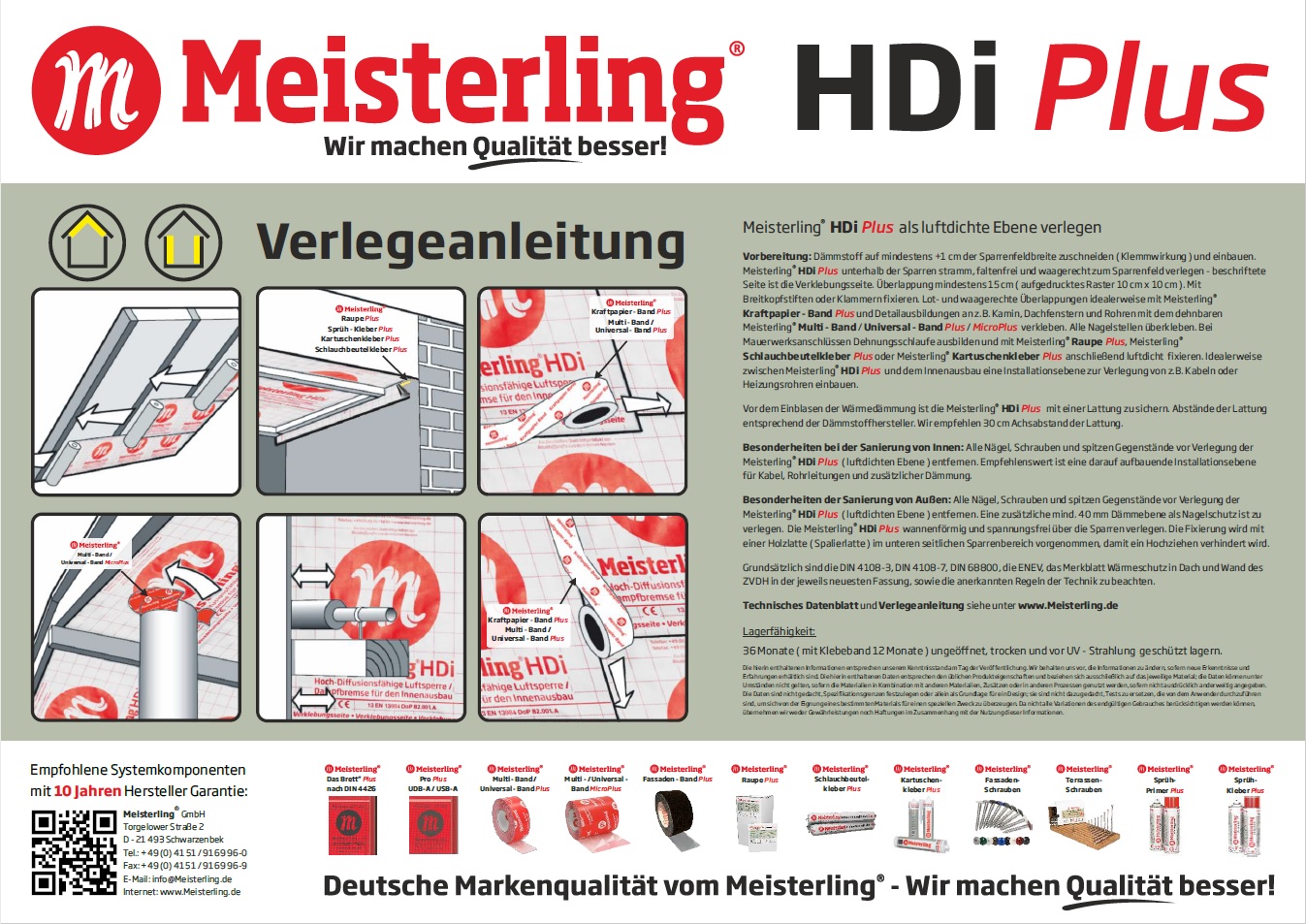 Meisterling® HDi PLUS Verlegeanleitung