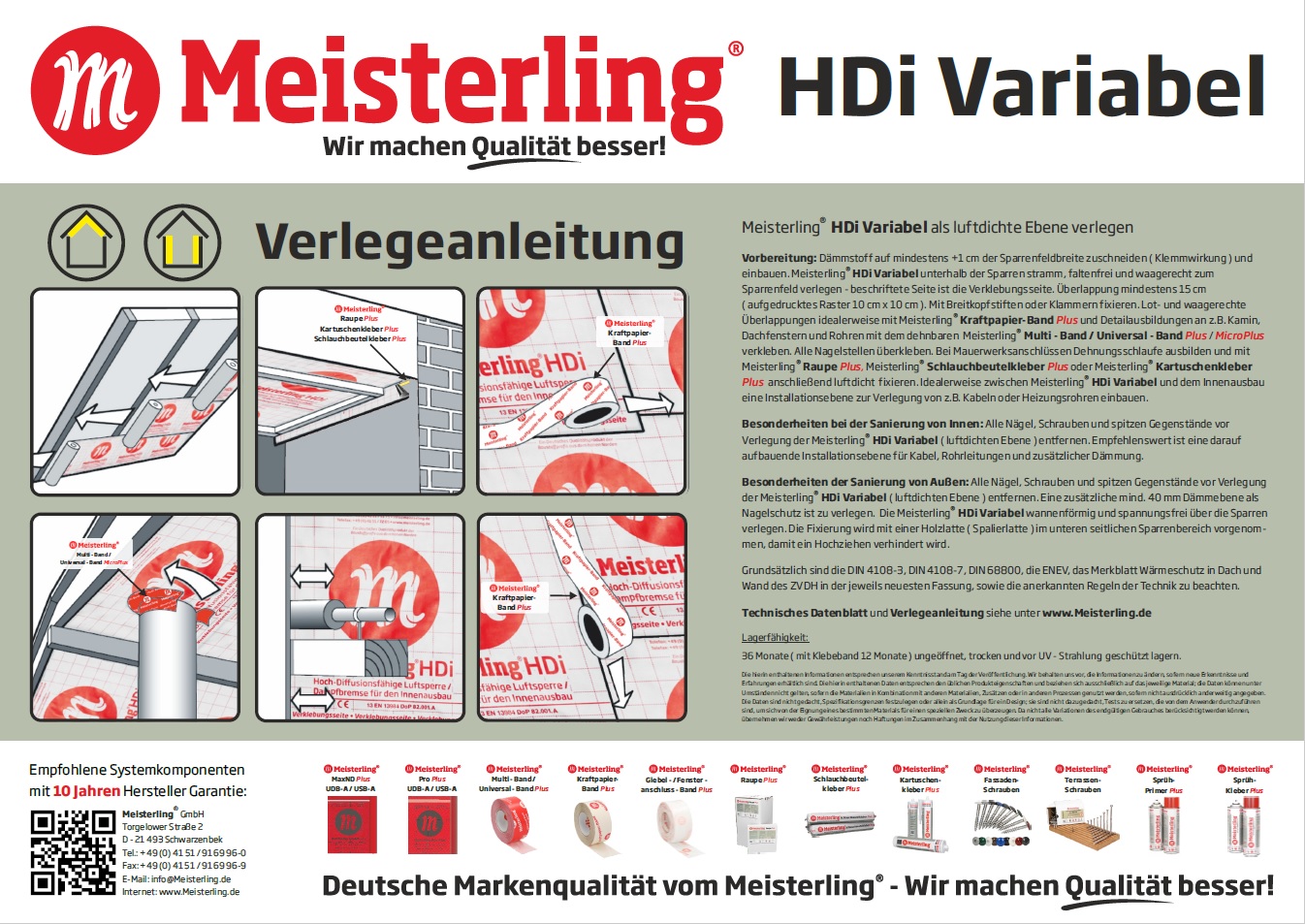 Meisterling® HDi Variabel Verlegeanleitung