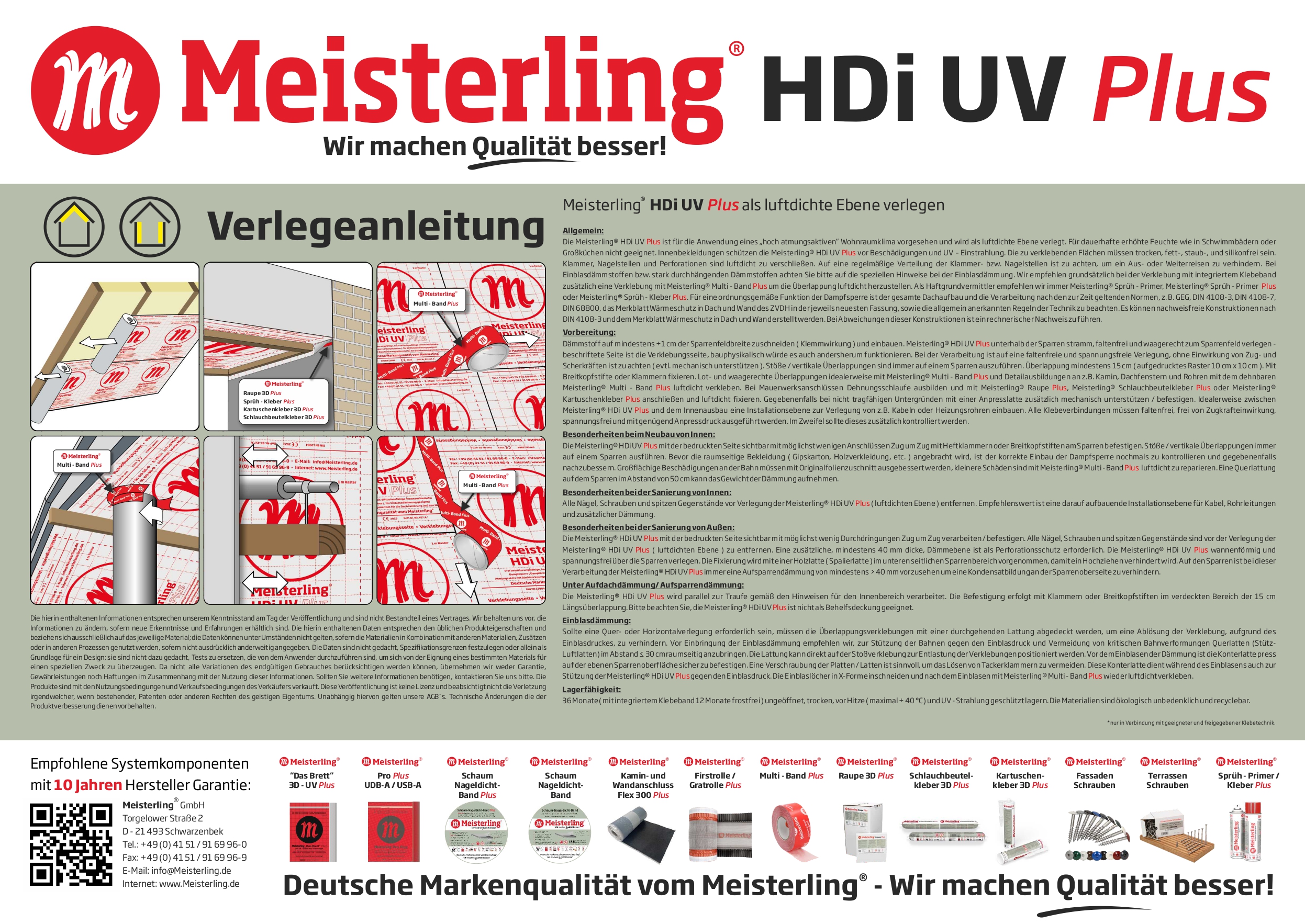 Meisterling® HDi UV PLUS Verlegeanleitung